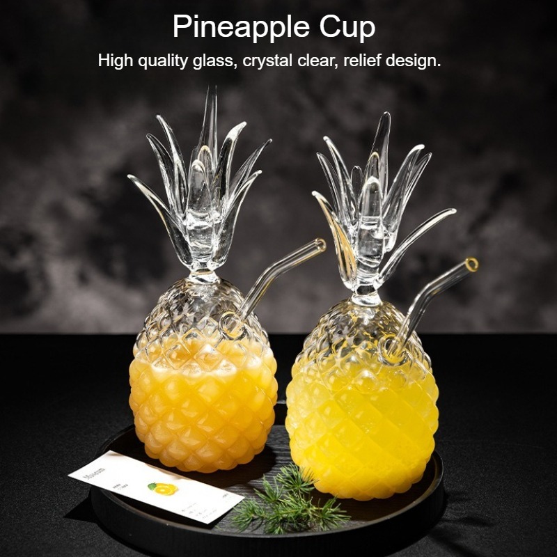 Crystal Wine Glass - Pineapple cocktail glass high-value embossed glass
