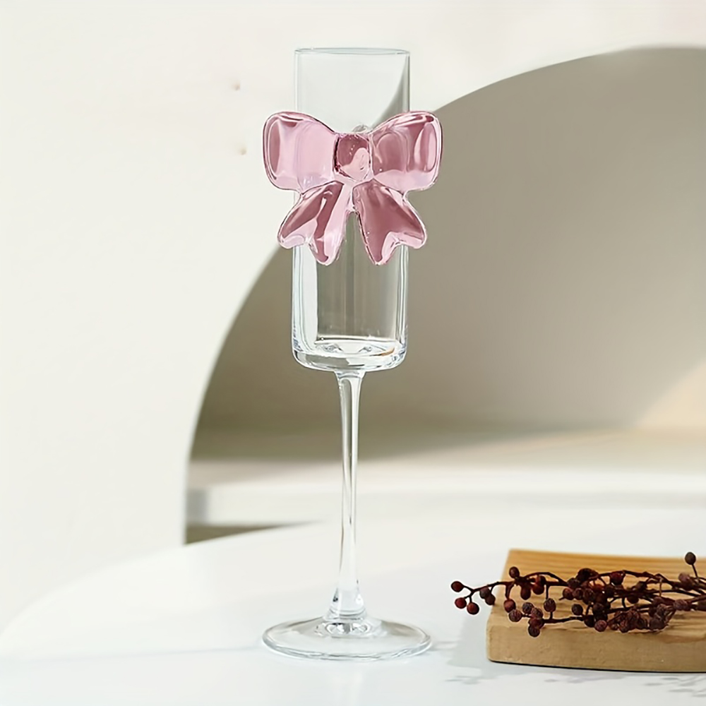 1-pack creative pink bow champ - Crystal Wine Glass recension och pris