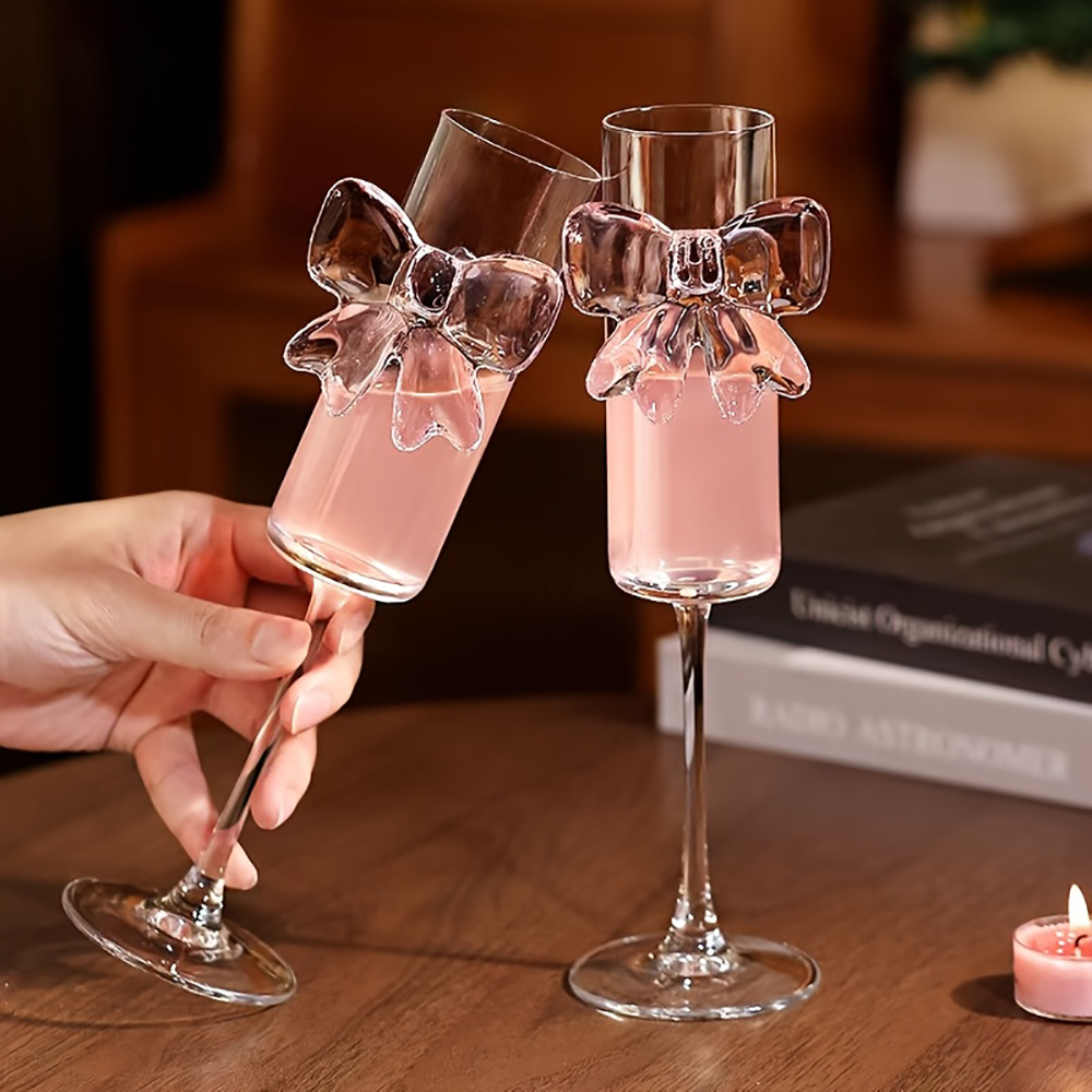 1-pack creative pink bow champ - Crystal Wine Glass recension och pris