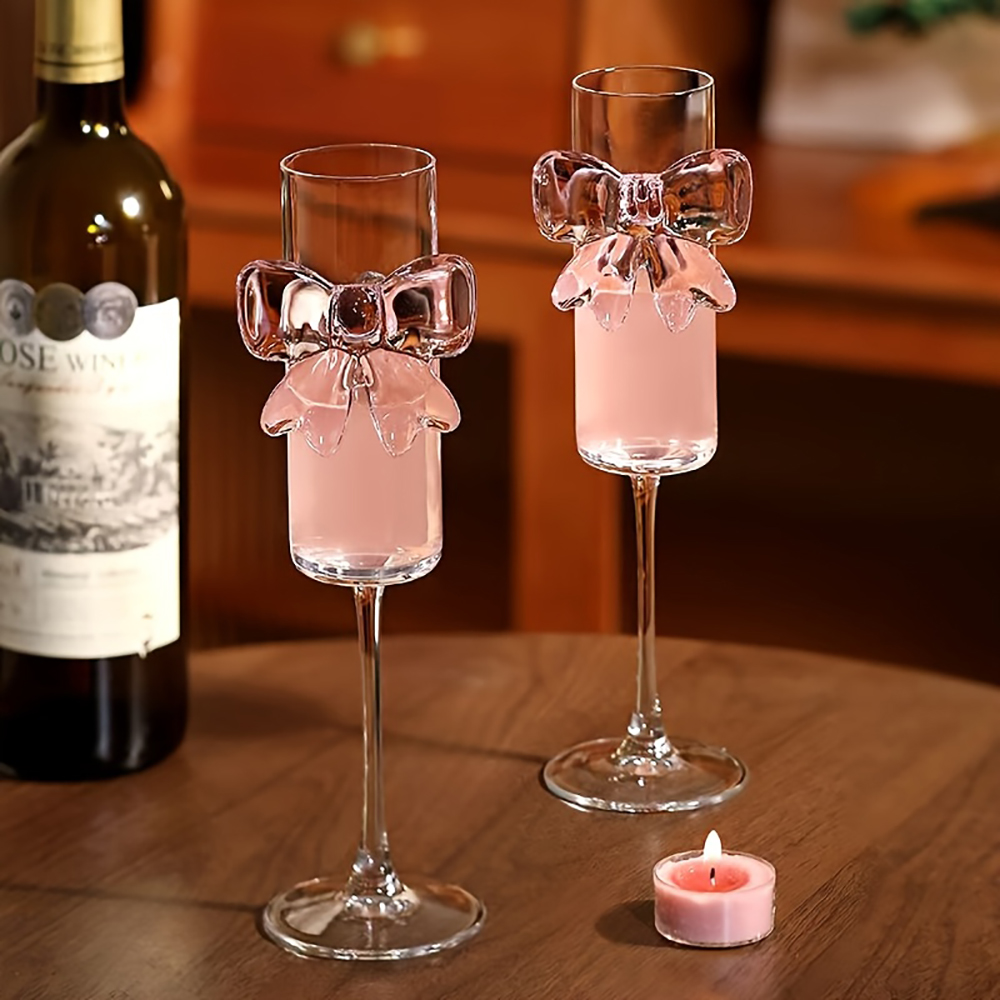 1-pack creative pink bow champ - Crystal Wine Glass recension och pris